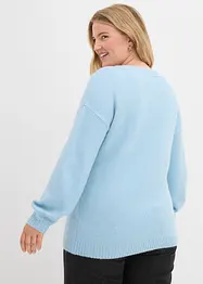 Maglione in filato fine morbido con maniche a palloncino, bonprix