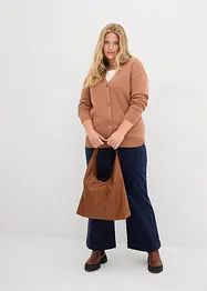 Cardigan in filato fine a coste Milano, bonprix
