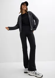 Pantaloni a zampa elasticizzati in cotone biologico, bonprix