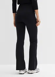 Pantaloni a zampa elasticizzati in cotone biologico, bonprix