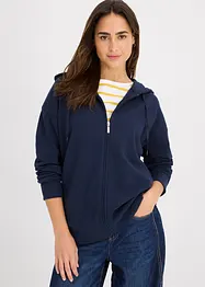 Felpa lunga con zip, bonprix