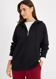 Felpa lunga con zip, bonprix
