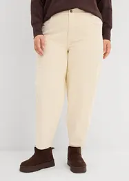 Pantaloni modello barrel in velluto a coste, bonprix