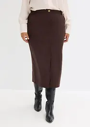 Gonna longuette in similpelle scamosciata, bonprix