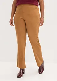 Pantaloni a gamba svasata in similpelle scamosciata, bonprix