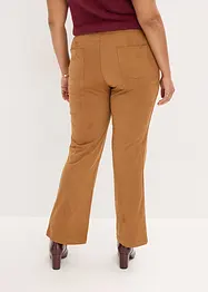 Pantaloni a gamba svasata in similpelle scamosciata, bonprix