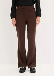 Pantaloni a gamba svasata in similpelle scamosciata, bonprix