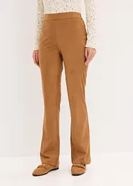 Pantaloni a gamba svasata in similpelle scamosciata, bonprix