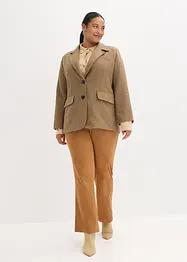 Blazer con motivo spigato in misto lana, bonprix