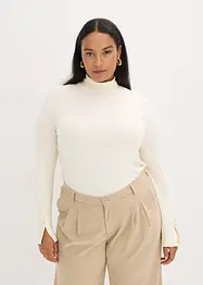 Maglia dolcevita con bottoni decorativi, bonprix