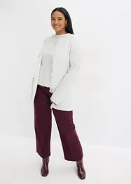 Maxi cardigan con paillettes e filato lucido, bonprix