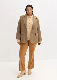 Cardigan effetto camicia in filato fine, bonprix