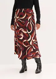Gonna midi in satin fluente, bonprix