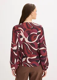 Camicetta incrociata in satin fluente, bonprix