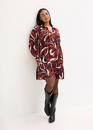 Abito tunica in satin fluente, bonprix