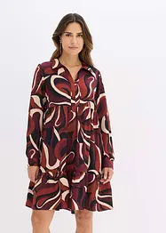 Abito tunica in satin fluente, bonprix