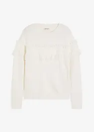 Maglione con volant, bonprix