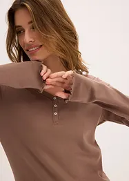 Tuta da casa con maglia a coste e pantaloni in tessuto, bonprix