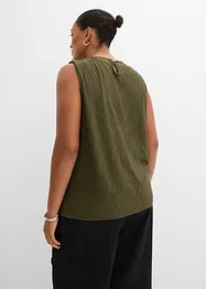 Top in crinkle operato, bonprix