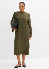Abito midi in crinkle strutturato, bonprix