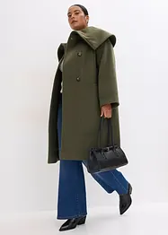 Cappotto a collo ampio in simil lana, bonprix