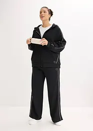 Felpa sportiva con zip e cappuccio, ad asciugatura rapida, bonprix