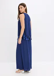 Abito lungo in fine georgette con paillettes, bonprix