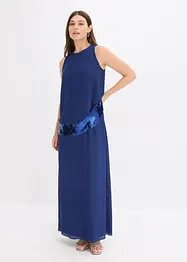 Abito lungo in fine georgette con paillettes, bonprix