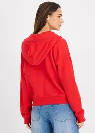 Felpa con zip in morbida spugna, bonprix