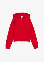 Felpa con zip in morbida spugna, bonprix