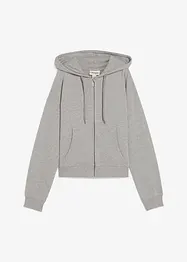 Felpa con zip in morbida spugna, bonprix