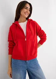 Felpa con zip in morbida spugna, bonprix
