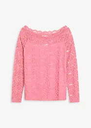 Maglia in pizzo a maniche lunghe, bonprix