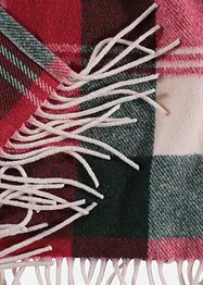 Plaid a quadri con frange, bonprix