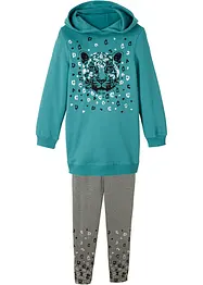 Felpa e leggings in misto cotone biologico (set 2 pezzi), bonprix