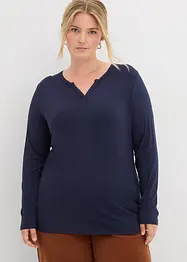 Maglia a maniche lunghe in misto viscosa morbido, bonprix
