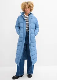 Giubbotto lungo trapuntato con cappuccio, bonprix