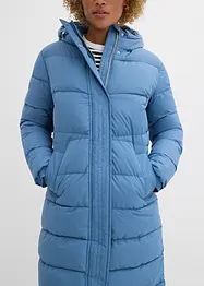 Giubbotto lungo trapuntato con cappuccio, bonprix