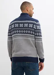 Maglione norvegese con zip, bonprix