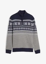 Maglione norvegese con zip, bonprix
