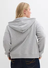 Felpa con zip in morbida spugna, bonprix