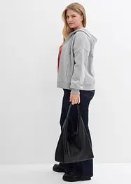 Felpa con zip in morbida spugna, bonprix