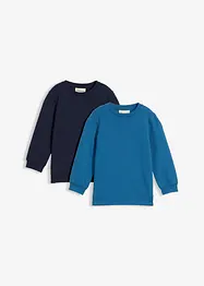 Felpa in misto cotone morbido (pacco da 2), bonprix