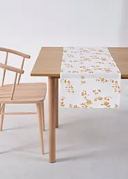 Runner da tavolo in cotone biologico con stampa lucida, bonprix