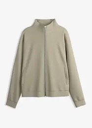 Giacca con zip in tessuto effetto neoprene, bonprix