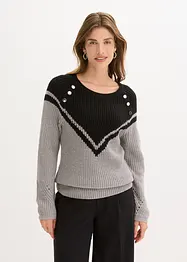 Maglione con bottoni, bonprix