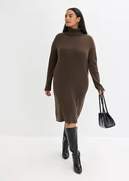 Abito in maglia a coste a collo alto, bonprix