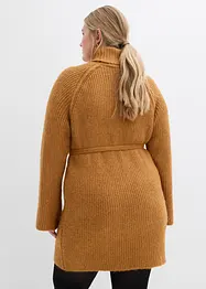 Abito corto in maglia a coste con collo alto, bonprix