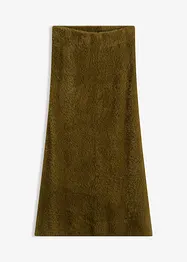 Gonna di maglia in filato morbido effetto piuma, bonprix