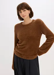 Maglione effetto peluche, bonprix